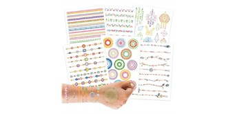 100 Kindertattoos Metallic - Schmuckelemente - Set 7