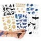100 Kindertattoos Metallic Sonne, Mond und Sterne Set 9