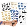 100 Kindertattoos Metallic Sonne, Mond und Sterne Set 9