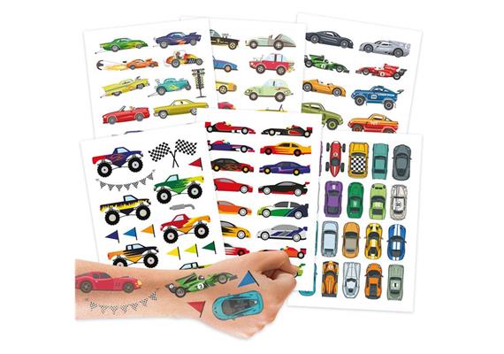 100 Kindertattoos zum Aufkleben – Autos