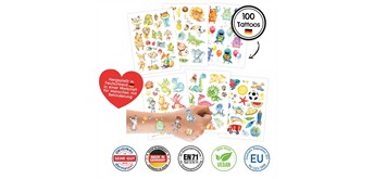 100 Kindertattoos zum Aufkleben – Dinos, Monster, Drachen