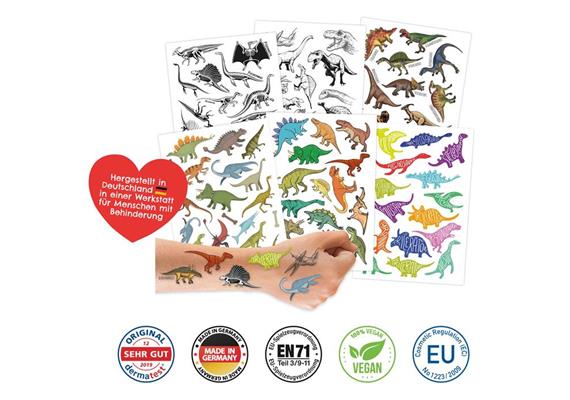 100 Kindertattoos zum Aufkleben – Dinosaurier