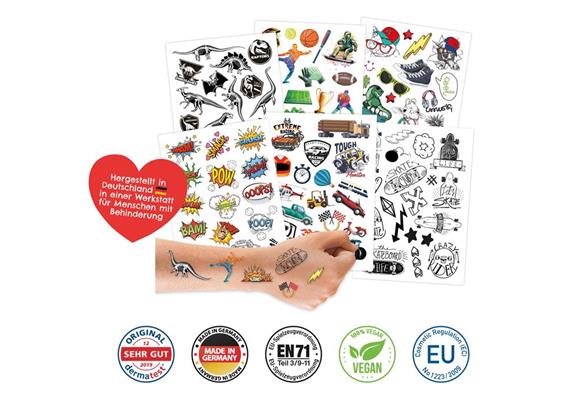 100 Kindertattoos zum Aufkleben – Jugendlich