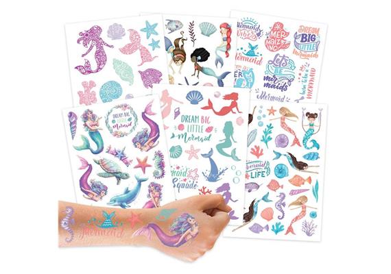 100 Kindertattoos zum Aufkleben – Meerjungfrauen