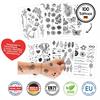 100 Kindertattoos zum Aufkleben – Schwarz/Weiss