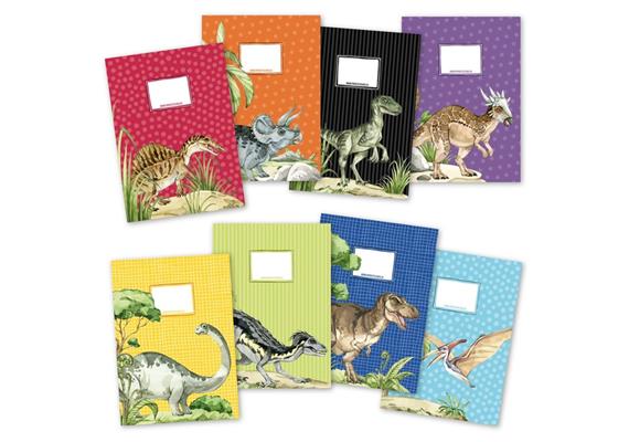 8 Papierheftumschläge A4 DIN Welt der Dino