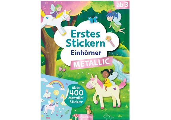 Ars Edition - Erstes Stickern Metallic – Einhörner