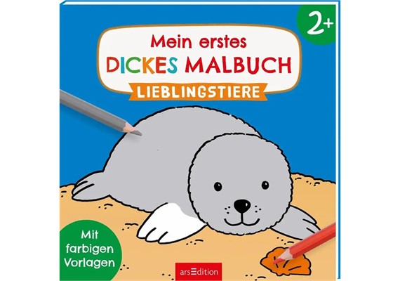 arsEdition Mein erstes dickes Malbuch Lieblingstiere