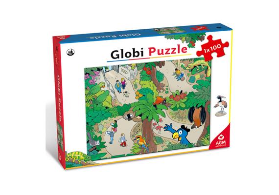 ASS - Puzzle Globi im Zoo, 100 - teilig
