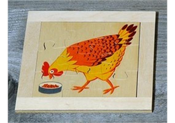 Atelier Fischer 6010 Puzzle Haustiere 9-teilig - Huhn