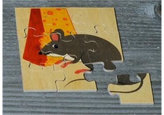 Atelier Fischer 6010 Puzzle Haustiere 9-teilig - Maus