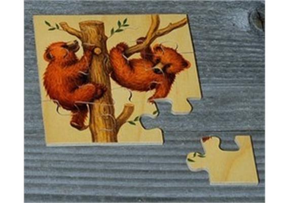 Atelier Fischer 6011 Puzzle Bären 9-teilig - 2 Bären auf dem Baum