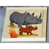 Atelier Fischer 6030 Puzzle Wildtiere 16-teilig- Nashorn