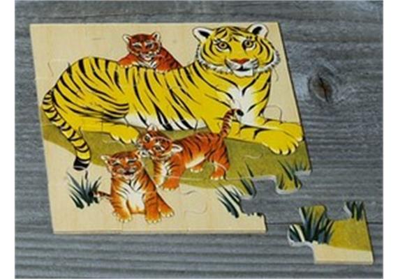 Atelier Fischer 6030 Puzzle Wildtiere 16-teilig- Tiger