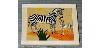 Atelier Fischer 6030 Puzzle Wildtiere 16-teilig- Zebra