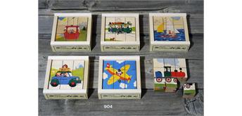 Atelier Fischer 904 Klötzlipuzzle 9-teilig, Verkehrsfahrzeuge