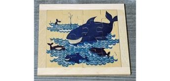 Atelier Fischer 6030 Puzzle Wildtiere 16-teilig- Wal