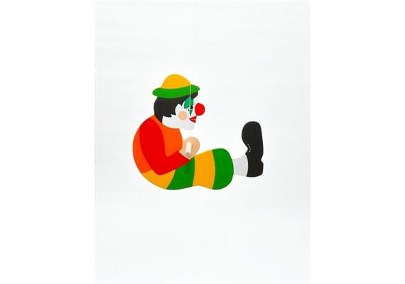Atelier Passage turnender Clown orange-grün