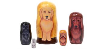 Babuschka Golden Retriever 5 Stück, 11 cm