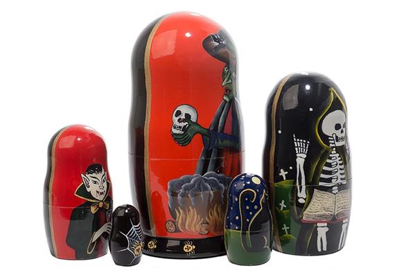 Babuschka Halloweeen 5 Stück 15 cm