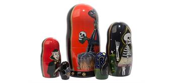 Babuschka Halloweeen 5 Stück 15 cm