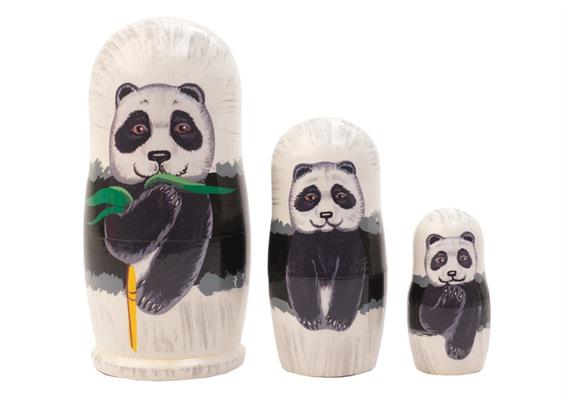 Babuschka Panda 3 Stück, 8.9 cm