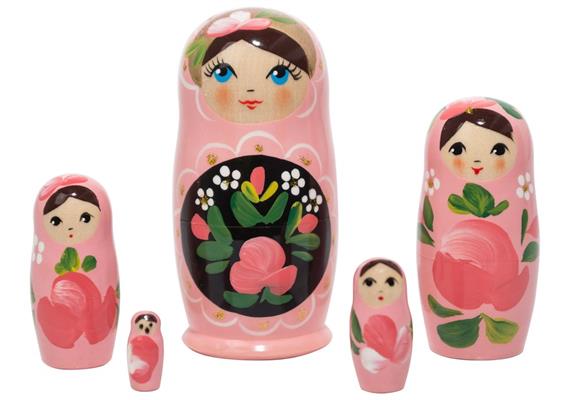 Babuschka Rosa 5 Stück, 10 cm