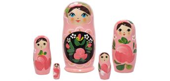 Babuschka Rosa 5 Stück, 10 cm