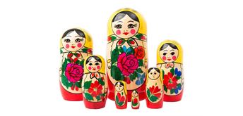Babuschka Semenov Puppe 7 Stück, 18 cm