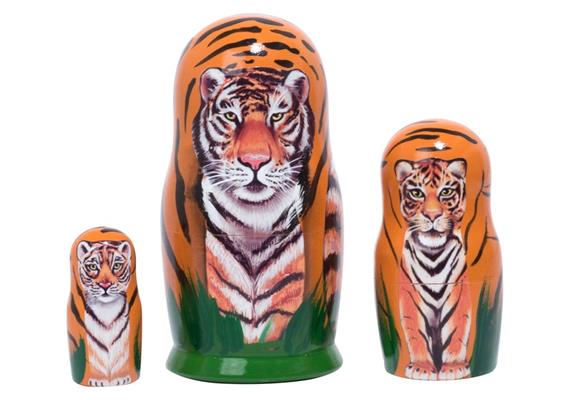 Babuschka Tiger 3 Stück, 8.9 cm