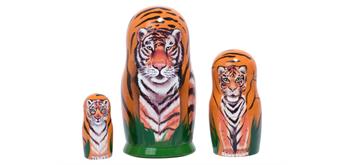 Babuschka Tiger 3 Stück, 8.9 cm