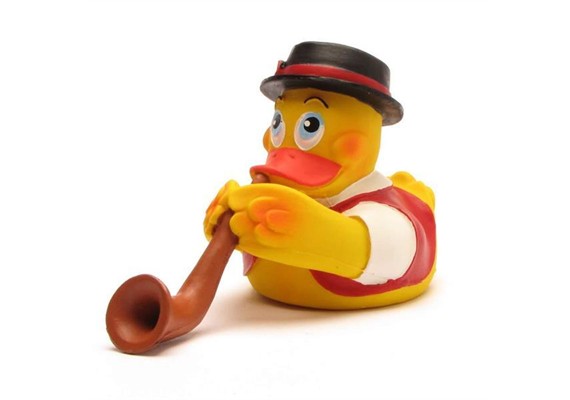 Badeente Alphornbläser - Schweiz