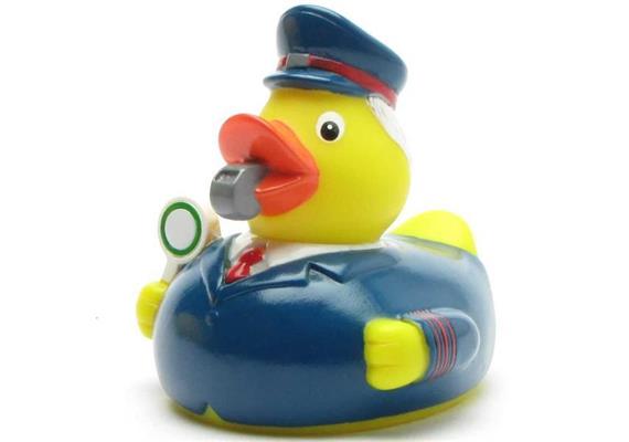 Badeente Bahnhofs-Schaffner - Gummiente