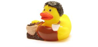 Badeente Barista - Gummiente