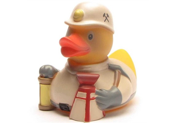 Badeente Bergmann "Glück auf" - Gummiente