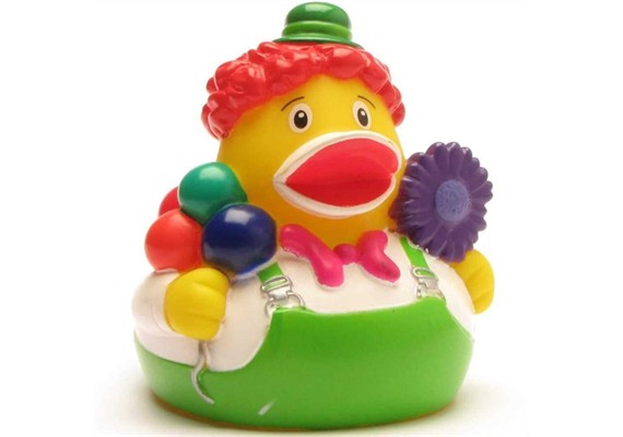 Badeente Clown Gummiente