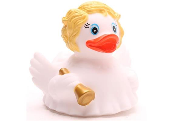 Badeente Engel mit blondem Haar - Gummiente