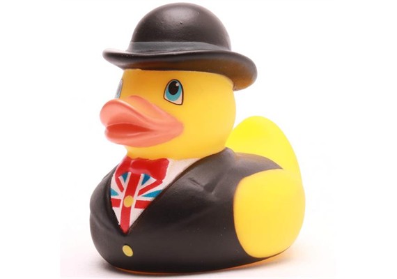 Badeente English Gentleman - 7,5 cm - Gummiente