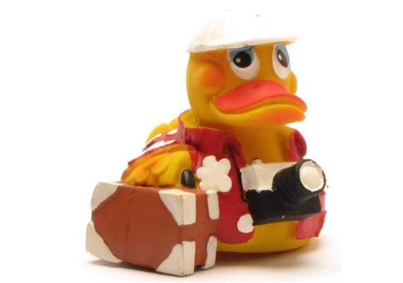 Badeente Fahr in den Urlaub - Gummiente