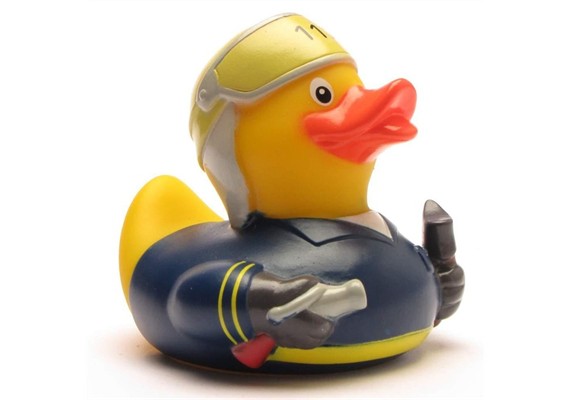 Badeente Feuerwehrmann Quietscheente