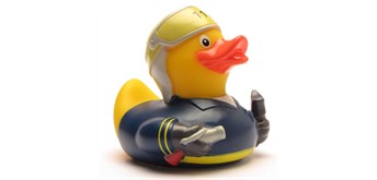 Badeente Feuerwehrmann Quietscheente