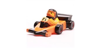 Badeente Formel 1 - orange - Gummiente