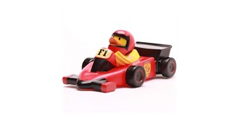 Badeente Formel 1 - rot - Gummiente
