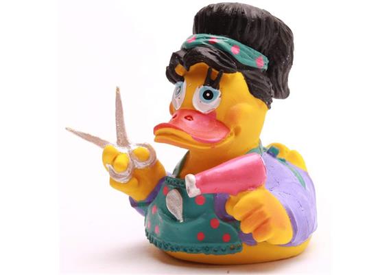Badeente Friseuse - lila Quietscheente