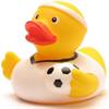 Badeente Fussballer (weiss) - Gummiente