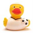 Badeente Fussballer (weiss) - Gummiente | Bild 3