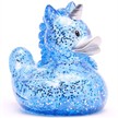 Badeente Glitzer Einhorn blau Quietscheente | Bild 5