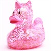 Badeente Glitzer Einhorn pink Quietscheente