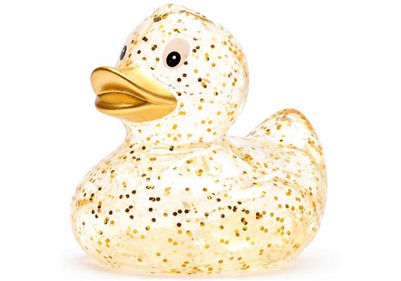 Badeente Glitzer Gold