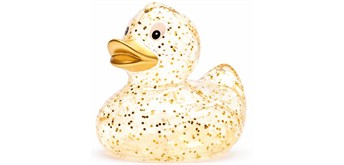 Badeente Glitzer Gold
